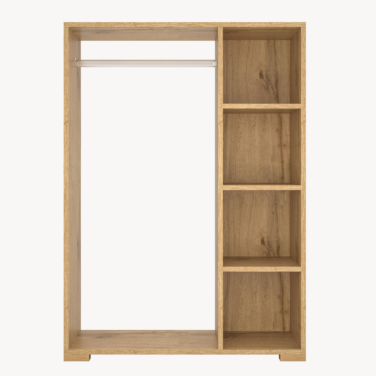 KLEIDERSCHRANK Nesbyen - Eichefarben, Holzwerkstoff/Kunststoff (90/126/30cm) - [en.casa]
