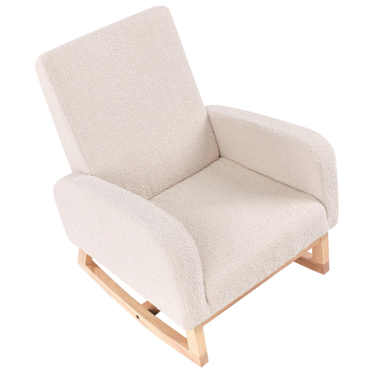 KINDERSCHAUKELSTUHL Bouclé Hellbeige Norby - Beige, Textil (54/71/70cm) - Beliani