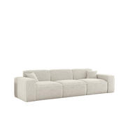 SOFA 3-sitzer Celes Premium In Sven - Weiß, Holzwerkstoff/Textil (218/73/90cm) - Fun Möbel