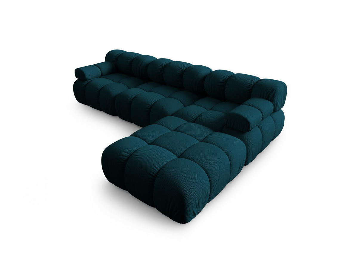 SOFA modular Bellis aus 3D-Stoff marineblau 4 Sitzplätze - Blau, Textil (188/70/282cm) - Micadoni