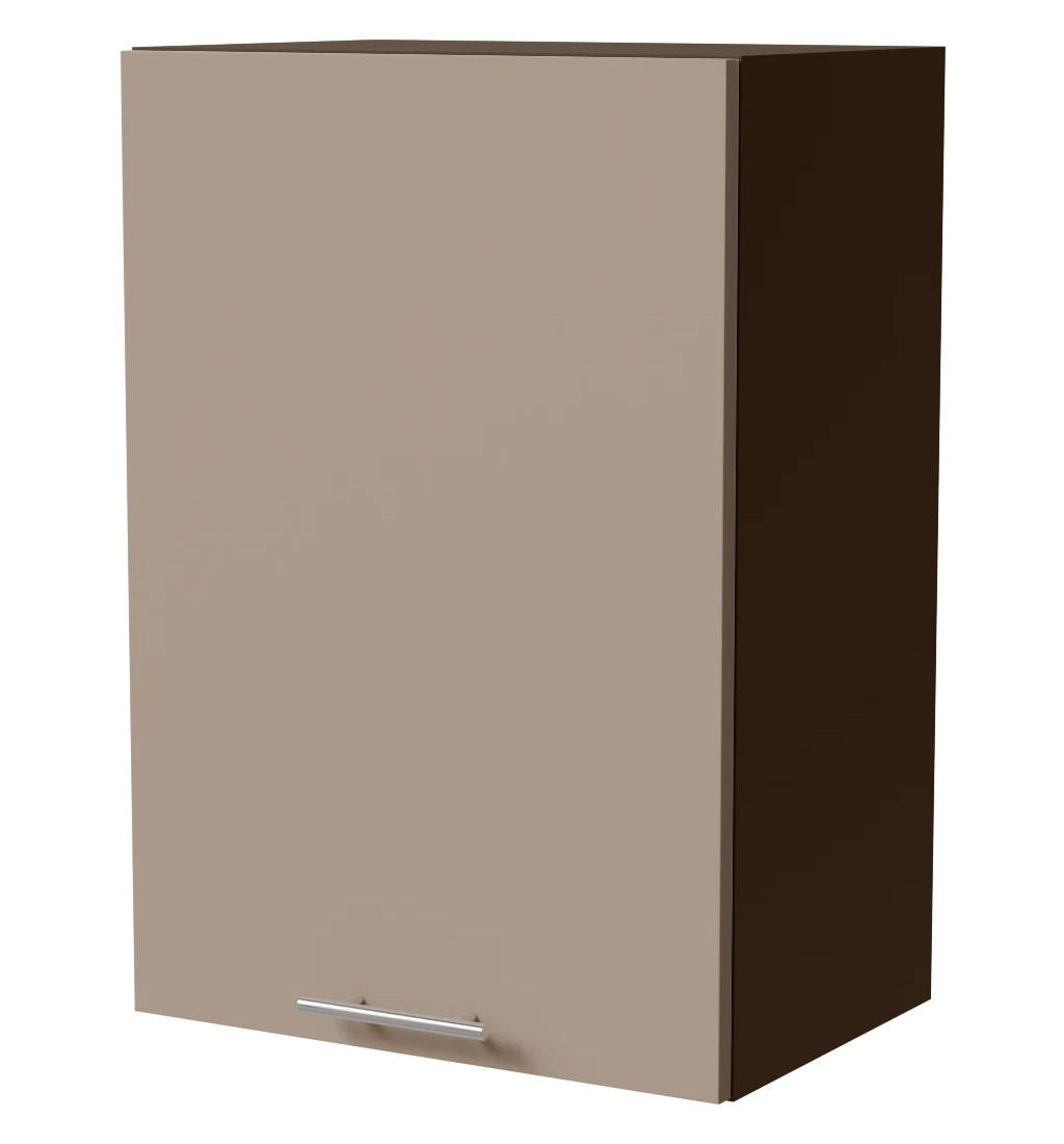 HÄNGESCHRANK Brerra W2/50 Lava / RAL 1019 graubeige Matt 50 / 32,5 / 72cm - Dunkelgrau/Graubraun, Holz/Holzwerkstoff (50/72/32.5cm) - Feldmann-Wohnen