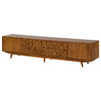 TV-BOARD Akazie 220x40x49 natur lackiert MOSAYK #120 - Braun, Holz (220/49/40cm) - Massivmoebel24
