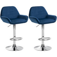 BARHOCKER Braga Set 2-teilig 89-109x51x52 cm Blau - Blau, Textil (51/89/52cm) - furnicato