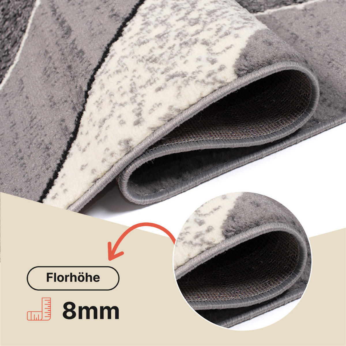 TEPPICH DREAM Grau 200/300 cm - Grau, Textil (200/300cm) - Tapiso