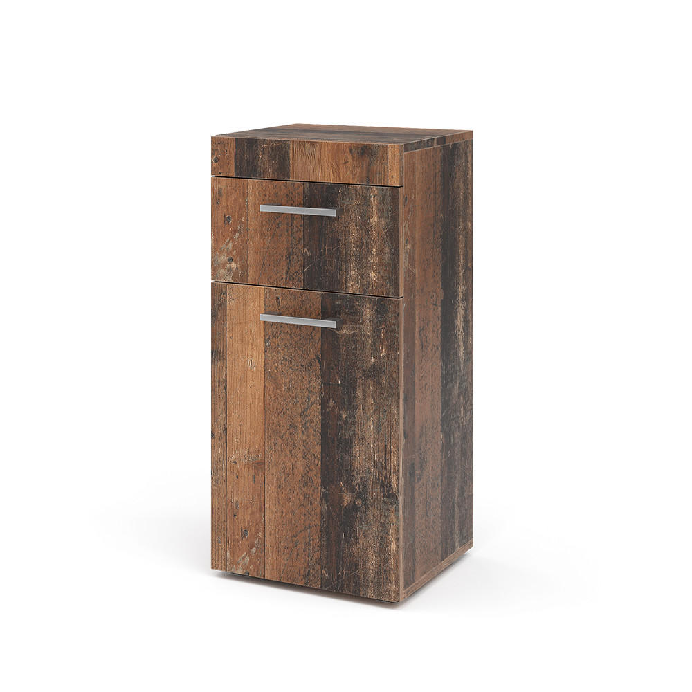 MIDISCHRANK Luna Oldstyle 37 x 79 cm - Braun, Holzwerkstoff (37/79/32.6cm) - Vicco