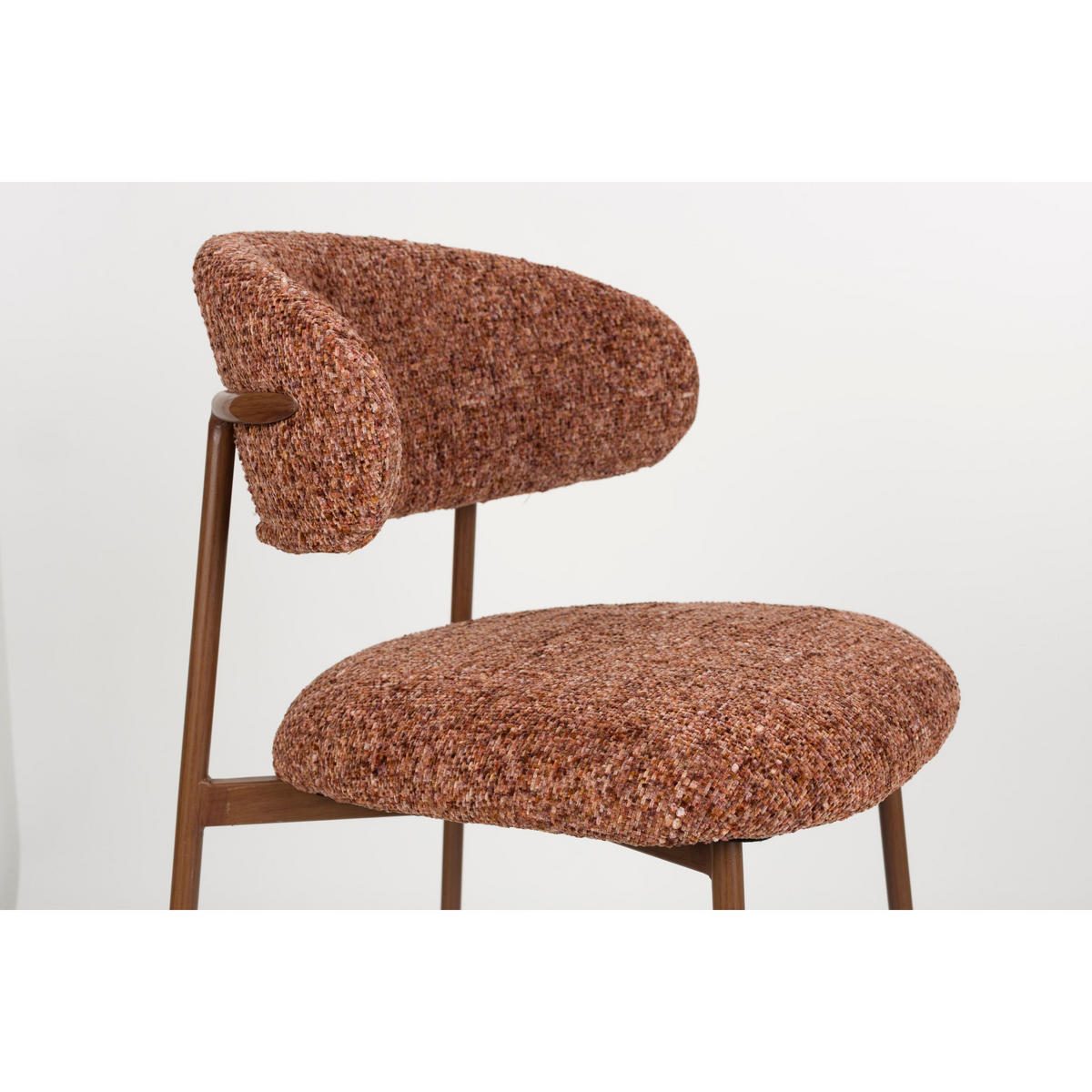 BARHOCKER Claes mit Rückenlehne 65 cm Terra - 2 er Set - Rot, Kunststoff (44/94/51cm)