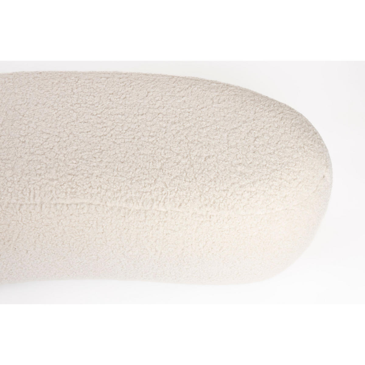 SITZHOCKER Noxx Pouf/ Organisch Geformt Bouclé Weiß - Weiß, Kunststoff (46/41/120cm) - Housecraft Living