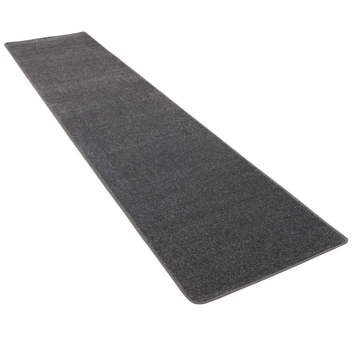 HOCHFLOR VELOURS LÄUFER TEPPICH LUNA - Grau, Textil (80/200cm) - Snapstyle