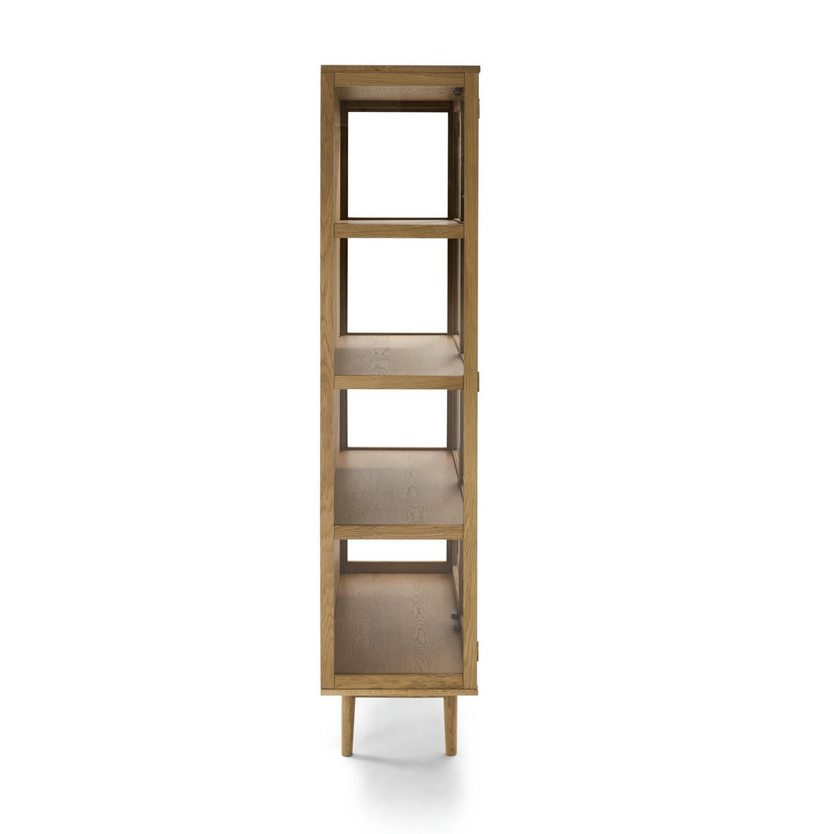 VITRINE Eiche massiv - Honigeiche/Eichefarben, Holz/Holzwerkstoff (100/180/40cm) - Furnhouse
