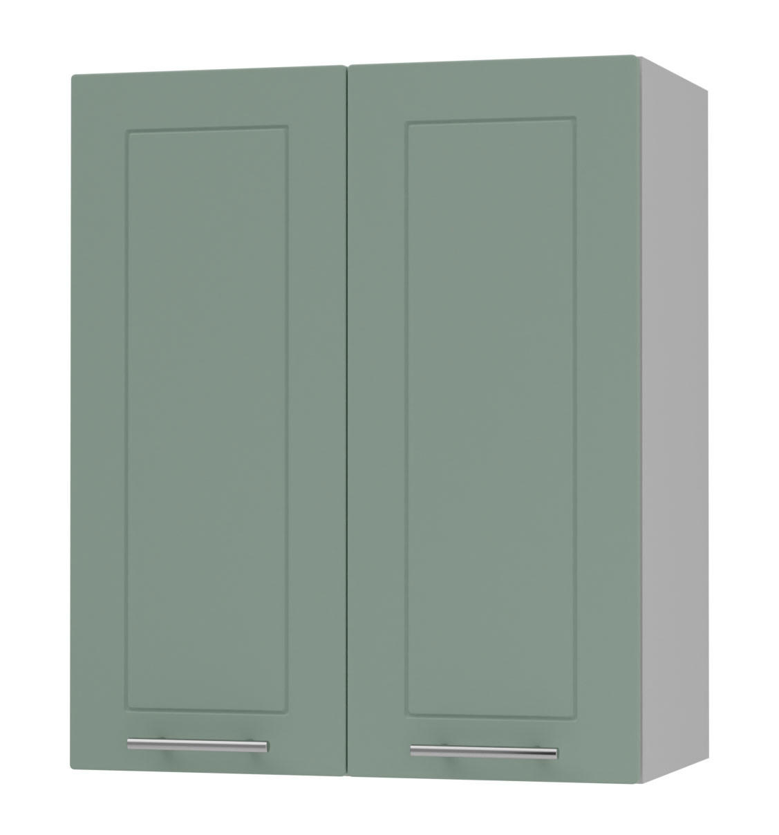 Feldmann-Wohnen Küchenhängeschrank Mintgrün, Grau 60x72x32.5 cm