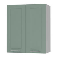 KÜCHENHÄNGESCHRANK Kvantum W3/60 Mint Matt / Grau Matt 60 / 32,5 / 72cm - Grau/Mintgrün, Holz/Holzwerkstoff (60/72/32.5cm) - Feldmann-Wohnen