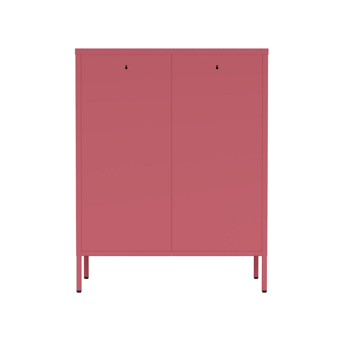 KOMMODE 3 Ablagen Rot 80/40/101,5 - Rot, Metall (80/102/40cm)