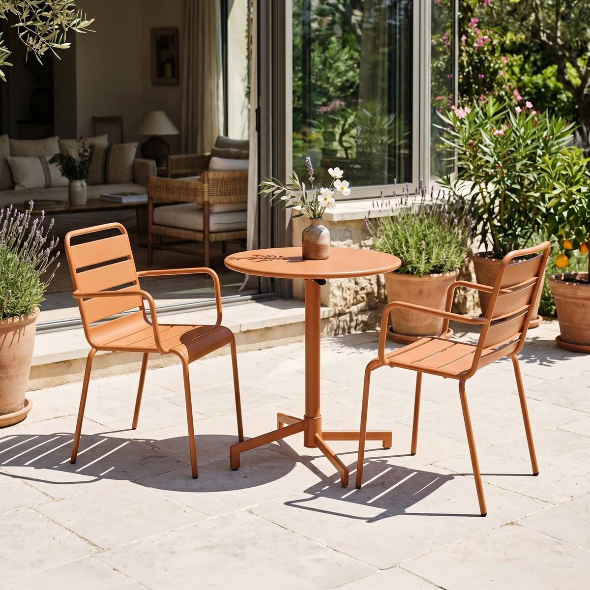 GARTENSET 3-tlg., Karamell - Braun, Metall - Oviala
