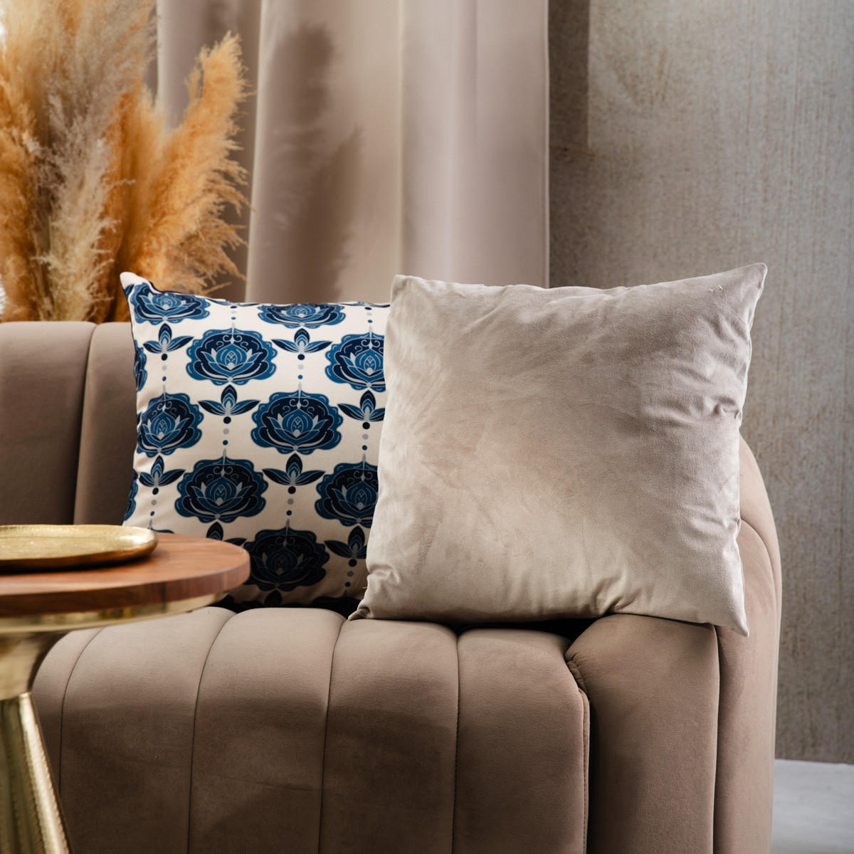 KOPFKISSENBEZUG Gosta ecru 45/45 cm - Ecru, Textil (45/45cm) - Homla