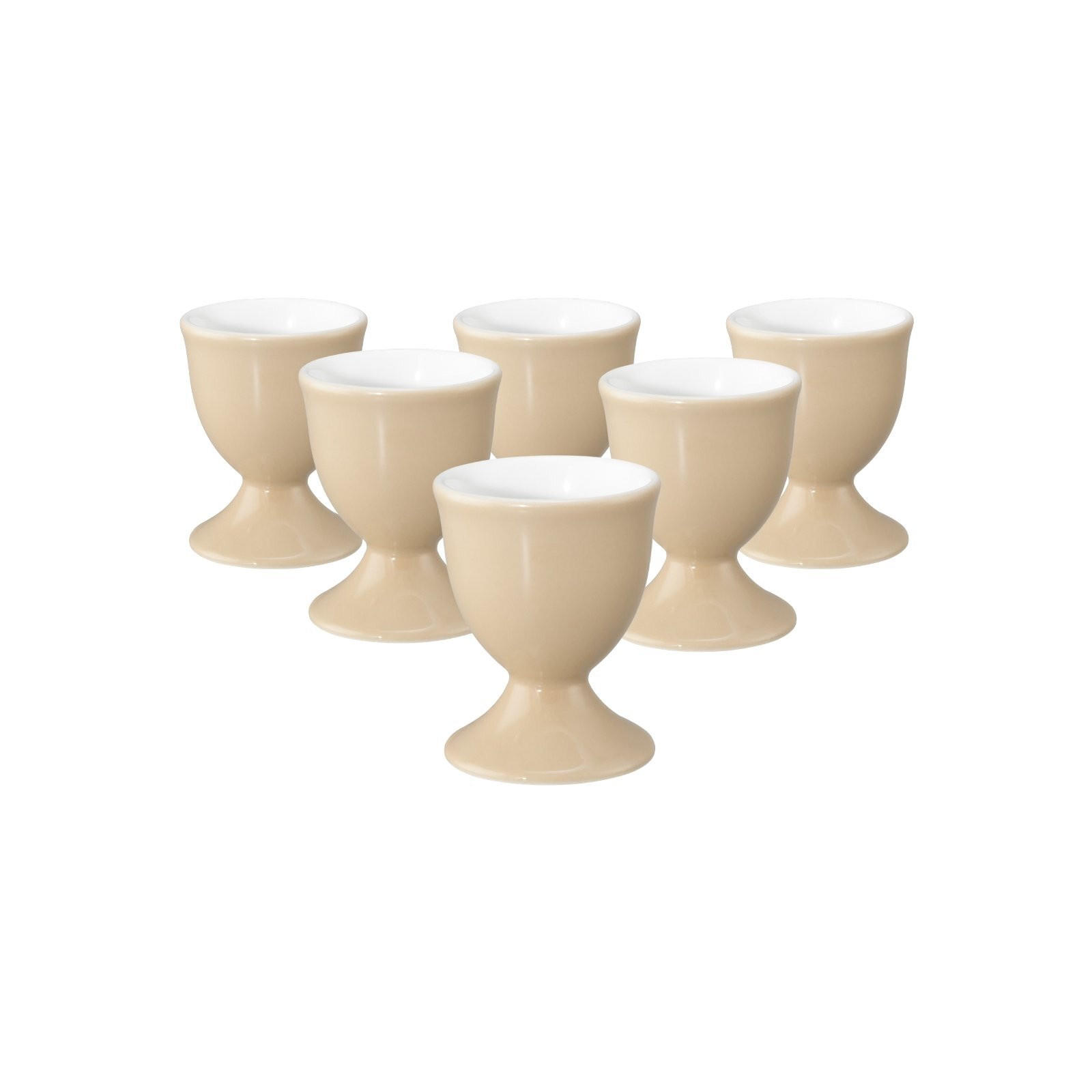 EIERBECHER Liberty Pure Colors Dusty Beige ø 4,9 cm 6er Set - Beige, Keramik (4.9/6.4/4.9cm) - Seltmann Weiden