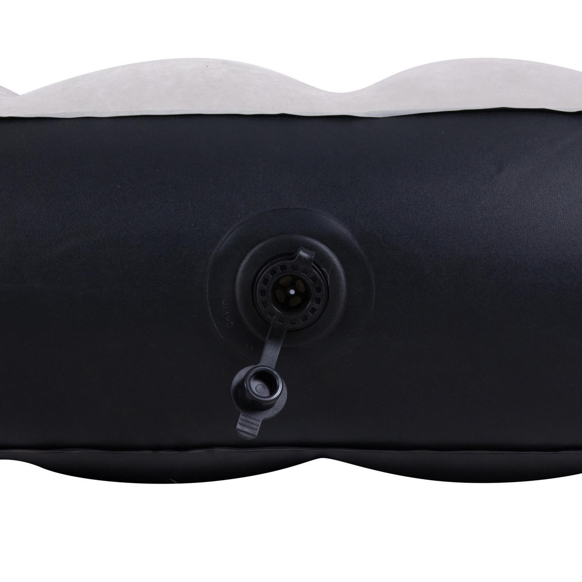 LUFTBETT Luftmatratze Camping 2 Personen 203x152x25cm grau aufblasbar ohne Pumpe - Schwarz/Grau, Kunststoff (152/203cm) - Avenli