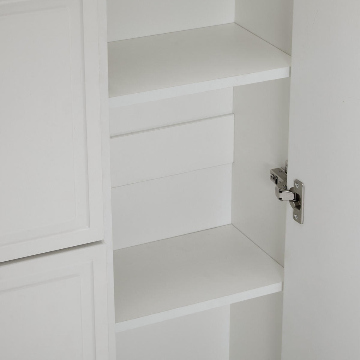 SCHUHSCHRANK aus Spanplatte 95x24x107,5cm in Weiß mit Schubladen - Weiß, Holzwerkstoff (95/107.5/24cm) - Modfu