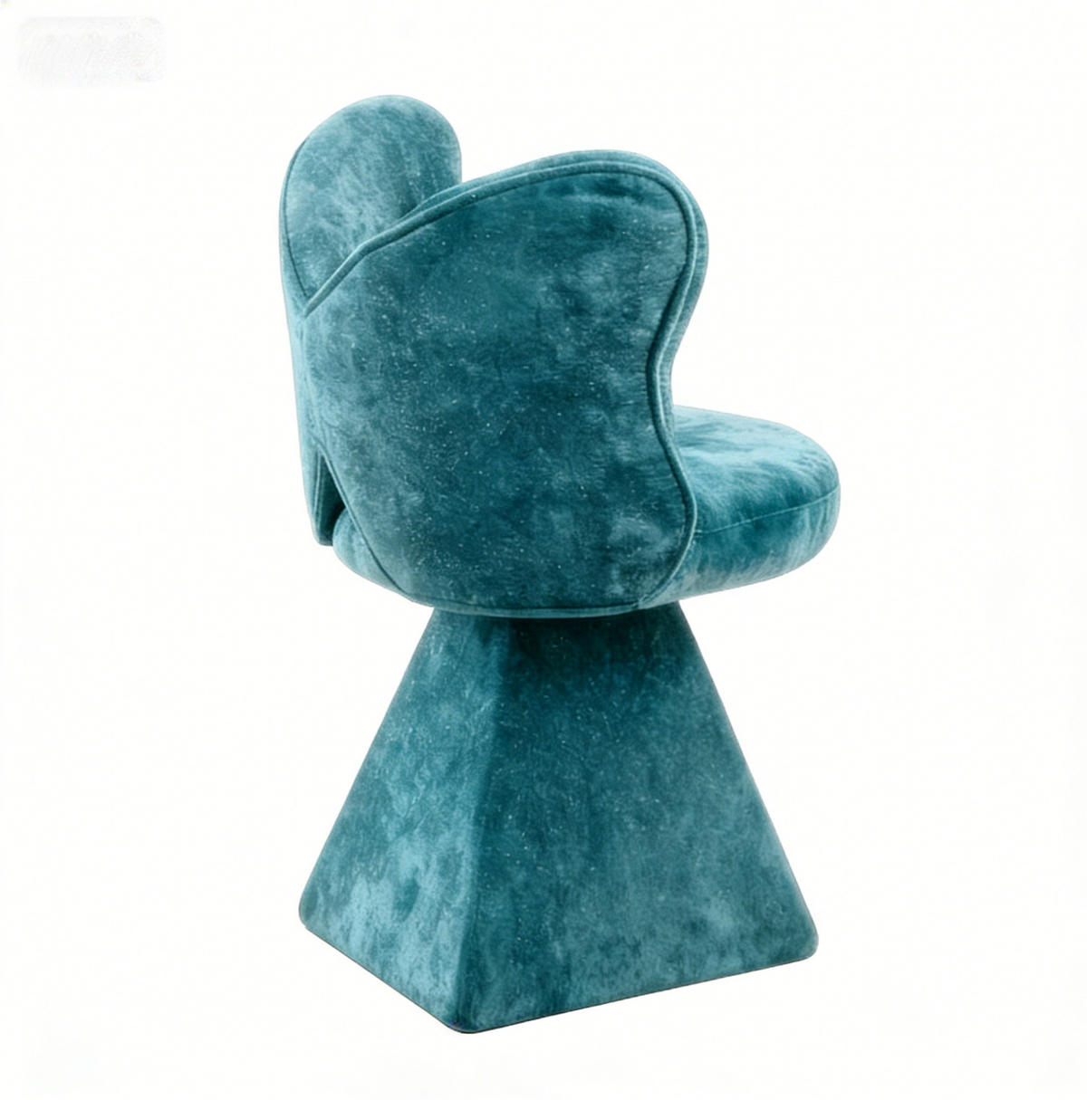 DREHSTUHL 52/52/78 cm blau aus Stoff mit 360°-Drehfunktion und Schmetterlingsrückenlehne - Blau, Textil (52/78/52cm) - OKWISH