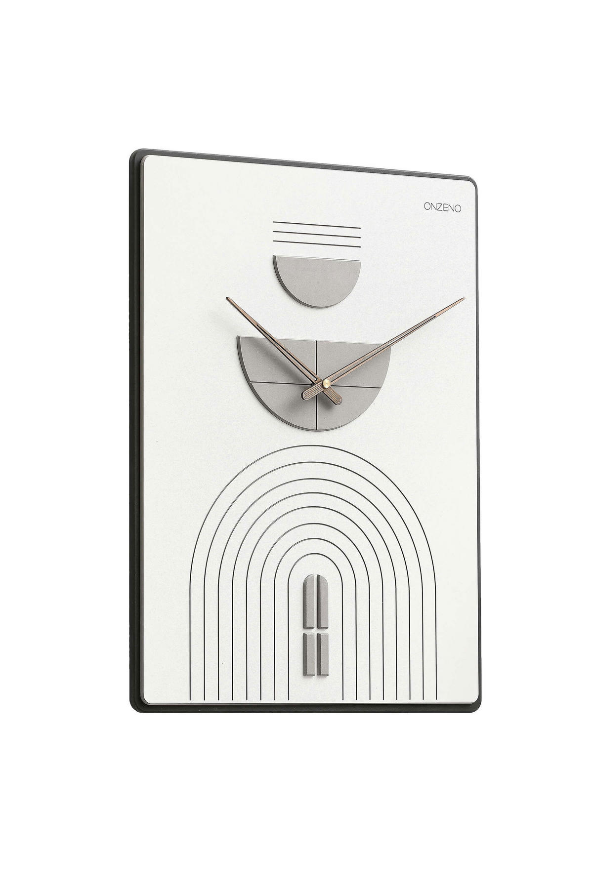 WANDUHR Design Weiß 35/60 cm - Weiß, Holzwerkstoff (35/60/1cm) - ONZENO