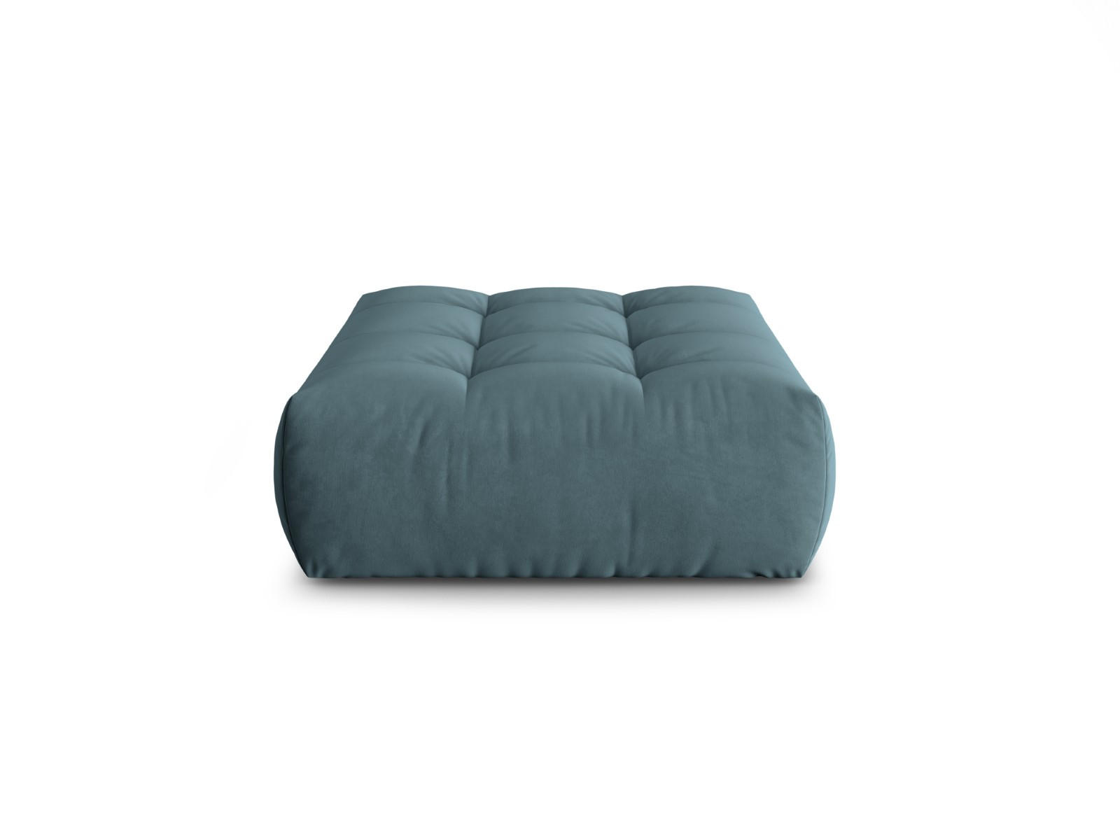 POUF Bloom aus Samt pastellblau - Pastellblau, Textil (101/42/110cm) - Micadoni