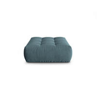 POUF Bloom aus Samt pastellblau - Pastellblau, Textil (101/42/110cm) - Micadoni
