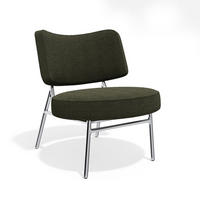 SESSEL IGGY Bouclé-Stoff Kaki 60cm - Dunkelgrün/Grün, Textil (60/70/71cm) - Sia Home