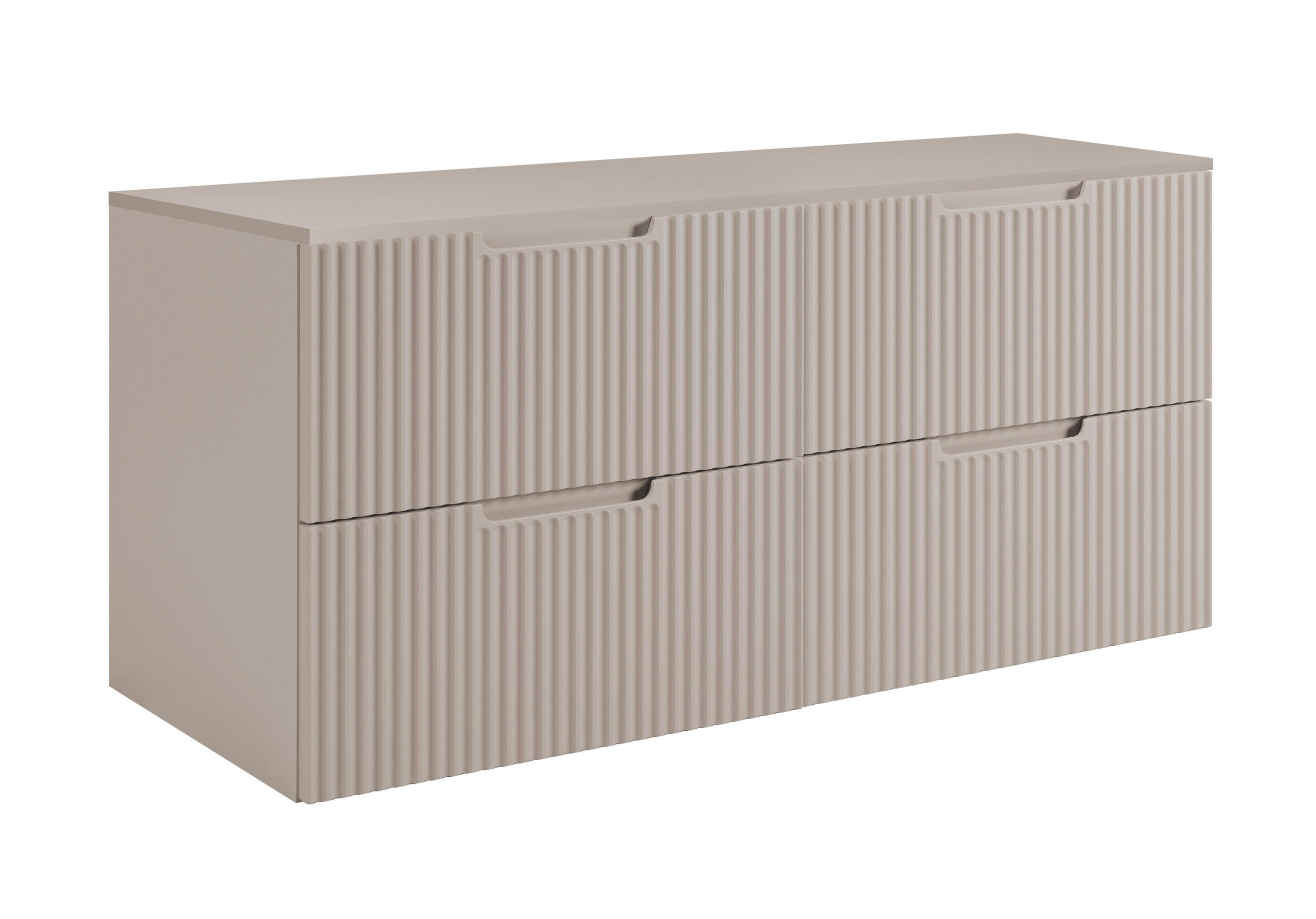 BADEZIMMERSCHRANK : Beige, 160 (2 x 80) x 58,6 x 46 cm - Beige, Holzwerkstoff (160/58.6/46cm) - 3XE LIVING