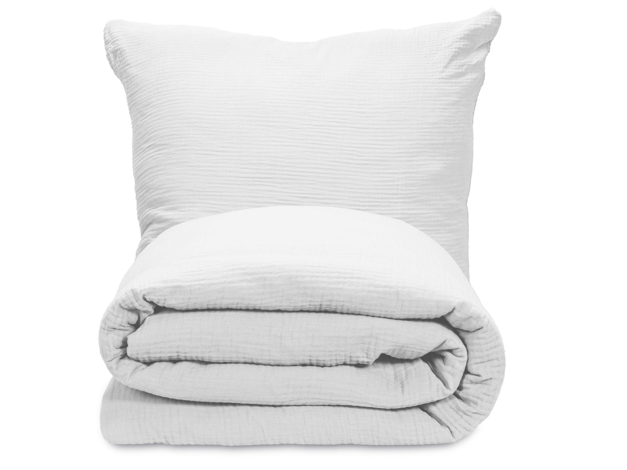 BETTWÄSCHE, 2er-Set, 80x80+135x200 cm, 100% Baumwolle, Weiß - Weiß, Textil (135/200cm) - Zollner