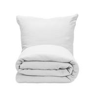 BETTWÄSCHE, 2er-Set, 80x80+135x200 cm, 100% Baumwolle, Weiß - Weiß, Textil (135/200cm) - Zollner