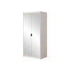 KLEIDERSCHRANK Elena 2D - Schwarz/Weiß, Holzwerkstoff/Kunststoff (90/191/53cm) - MIRJAN24