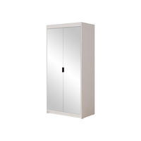KLEIDERSCHRANK Elena 2D - Schwarz/Weiß, Holzwerkstoff/Kunststoff (90/191/53cm) - MIRJAN24