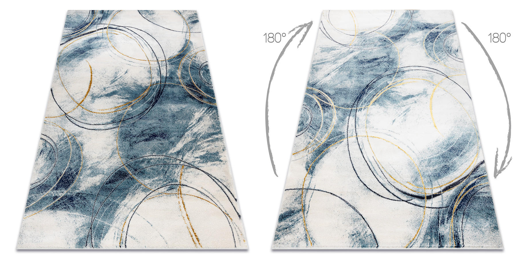 TEPPICH Emerald 140/190 cm - Blau, Textil (140/190cm) - rugsX