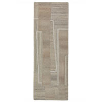 TEPPICH aus Wolle EDALE in Natur, abstrakt, 80 x 300 cm - Beige, Textil (80/300cm) - KADIMA DESIGN