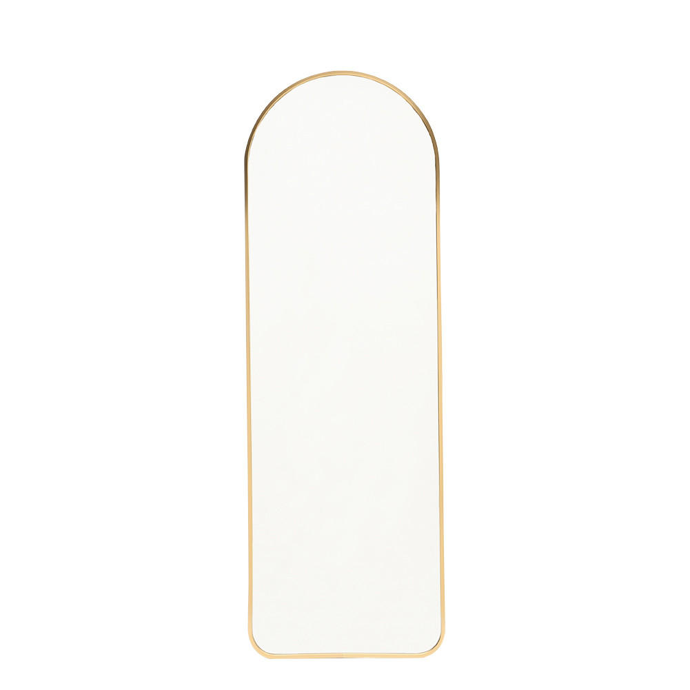 GANZKÖRPERSPIEGEL 40/120/2.8 cm Gewölbt Aluminiumrahmen Gold - Goldfarben, Glas/Metall (40/2.8/120cm) - Livingandhome