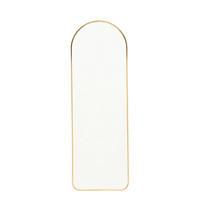 GANZKÖRPERSPIEGEL 40/120/2.8 cm Gewölbt Aluminiumrahmen Gold - Goldfarben, Glas/Metall (40/2.8/120cm) - Livingandhome
