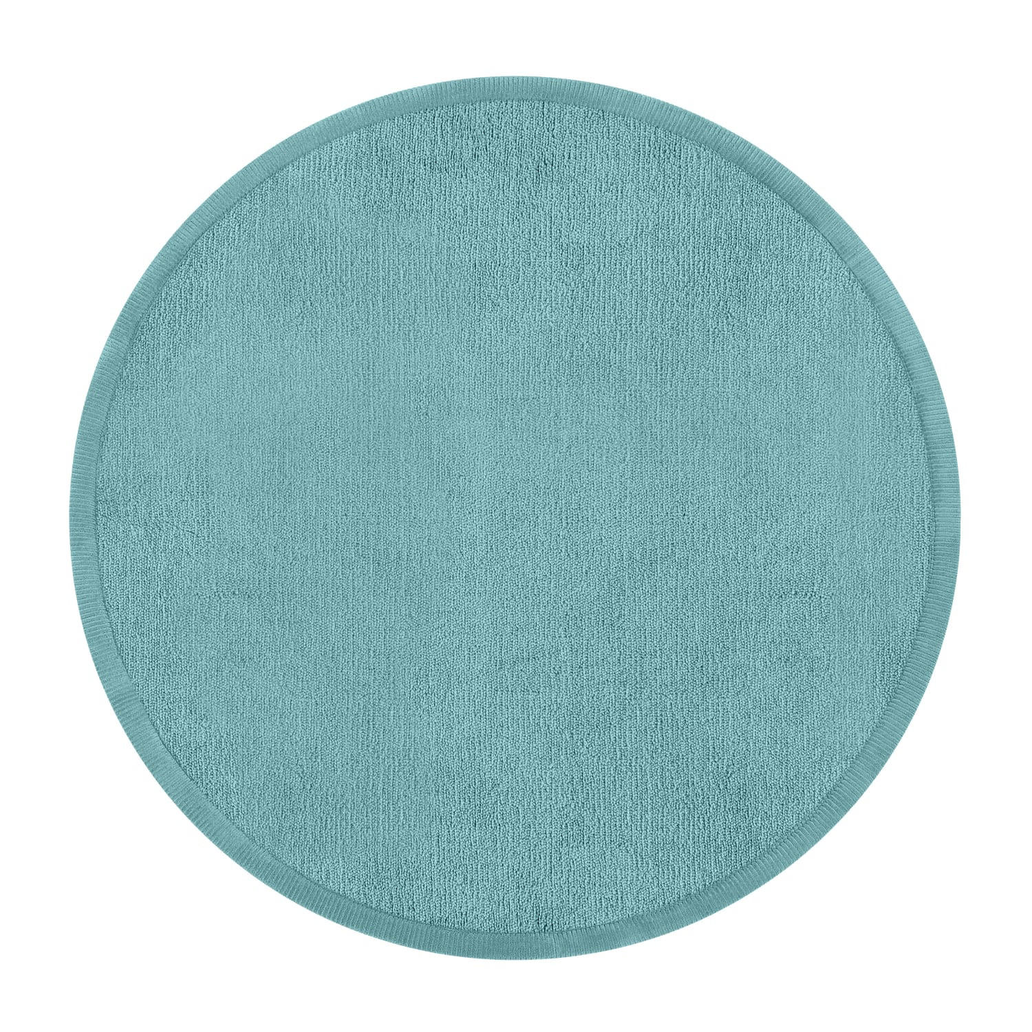 KURZFLORTEPPICH Waschbar, einfarbig, aus Polyester, Blau, Ø 80 cm - Blau, Textil (80/80cm) - KADIMA DESIGN