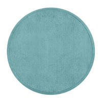 KURZFLORTEPPICH Waschbar, einfarbig, aus Polyester, Blau, Ø 80 cm - Blau, Textil (80/80cm) - KADIMA DESIGN