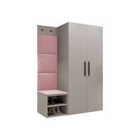 GARDEROBEN-SET Medi IV - Kaschmir/Hellrosa, Holzwerkstoff/Kunststoff (80/191/50cm) - MIRJAN24