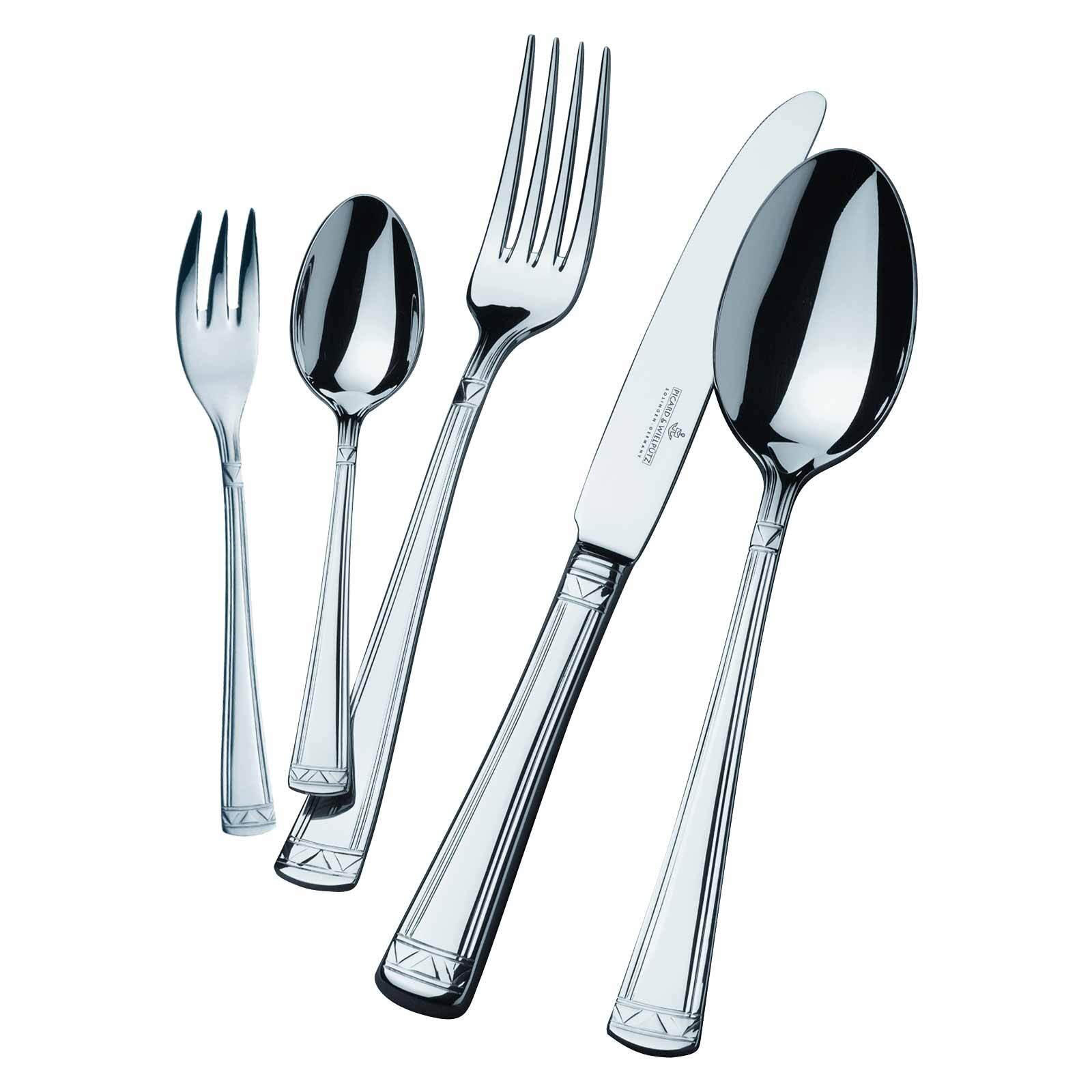 TAFELBESTECK Aradena silber 30er Set - Silberfarben, Metall - Picard & Wielpütz