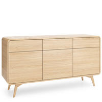 SIDEBOARD LEVANTE 160/84/39cm mit 3 Schubladen 3 Türen Eichefarben - Eichefarben/Naturfarben, Holzwerkstoff (160/84/39cm) - MASSENO