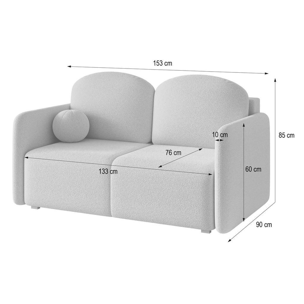 Thumbnail - Masseno Bettsofa, Dunkelorange, Textil, 2-Sitzer, 90x85x153 cm, Wohnzimmer, Sofas & Couches, Schlafsofas