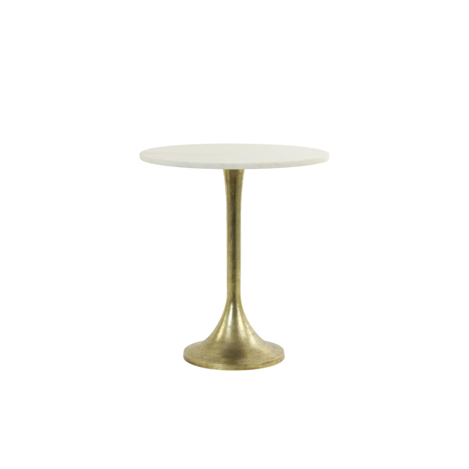 TISCH - Weiß - 48/48/53 cm - Weiß, Metall (48/48/53cm) - Light & Living