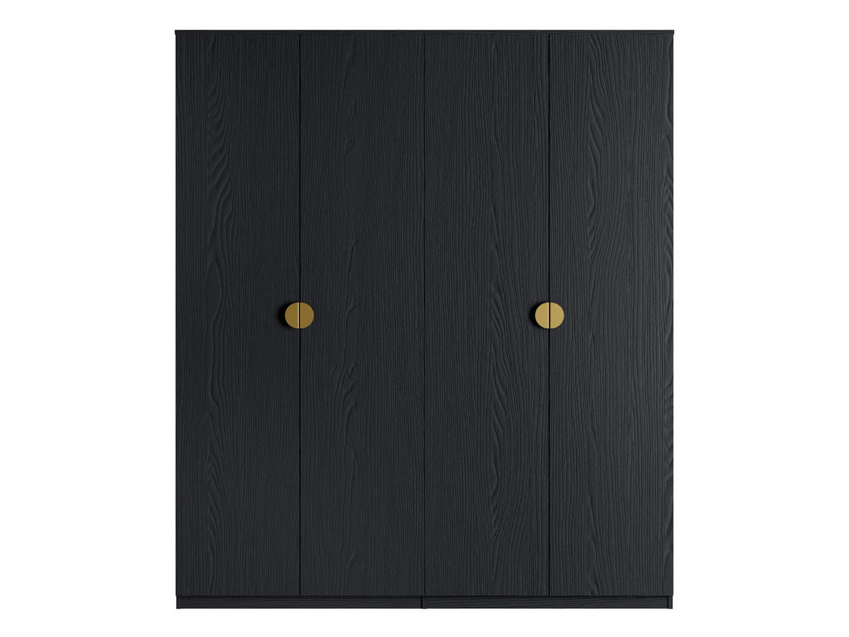 KLEIDERSCHRANK Graphitschwarz 180/210/59 - Graphitfarben, Holzwerkstoff (180/210/59cm) - RAUMHIRSCH FURNITURE