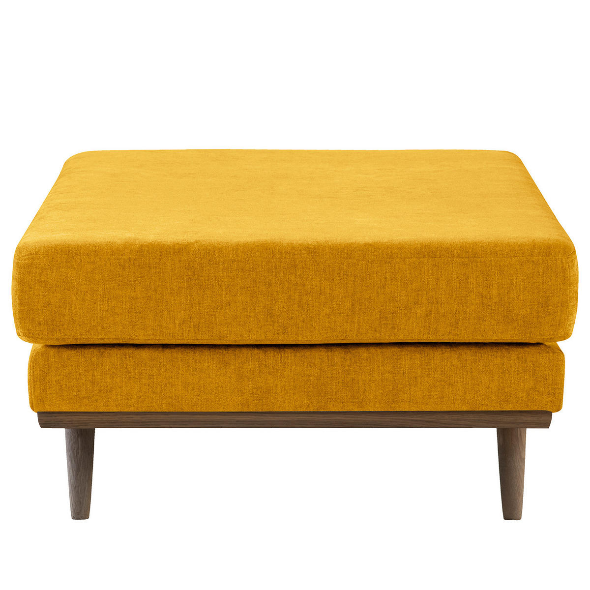 HOCKERBANK - Eichefarben/Gelb, Eichenholz/Textil (180/43/81cm) - home24