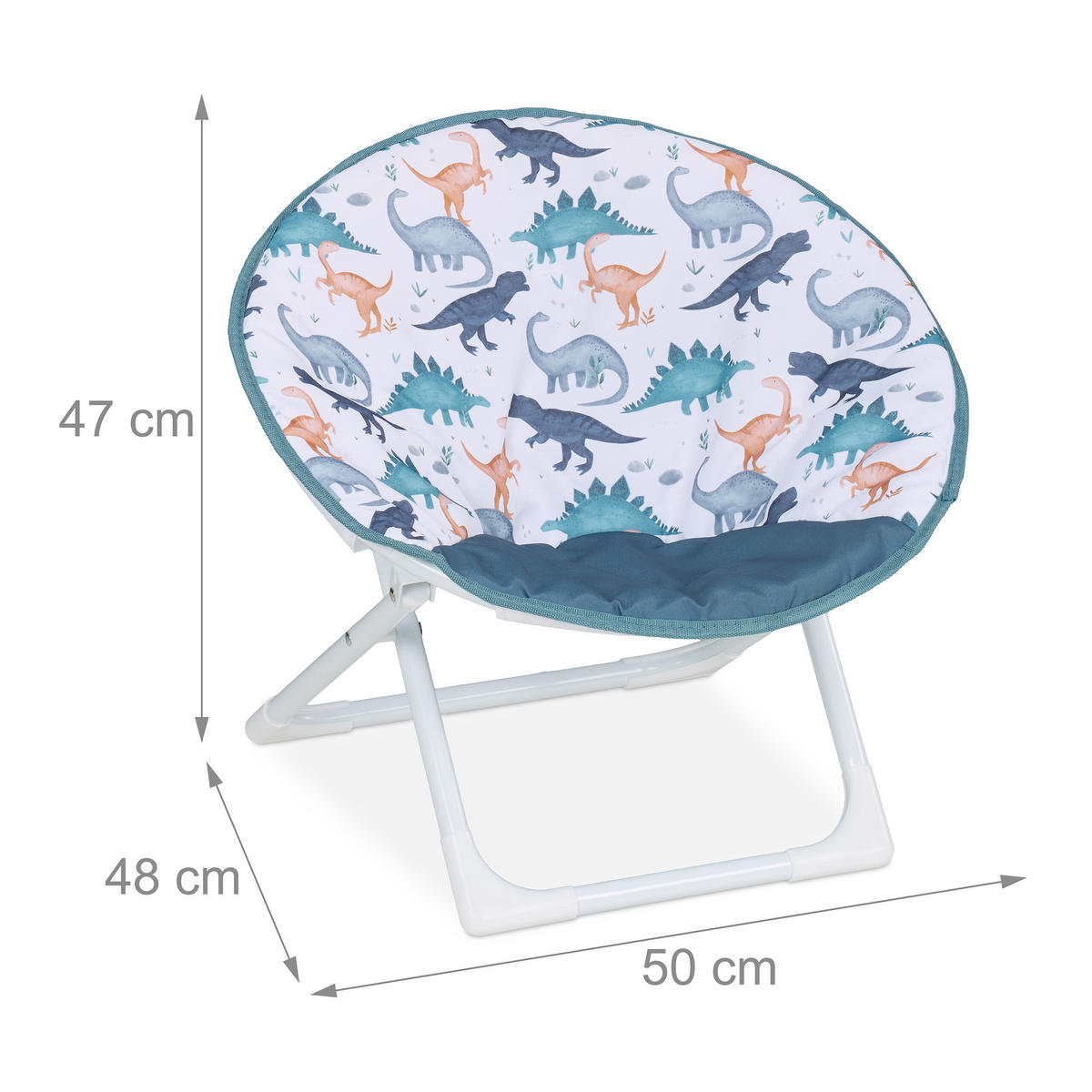 MOONCHAIR - Hellblau, Kunststoff/Textil (50/47/48cm) - Relaxdays