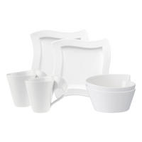 FRÜHSTÜCKS-SET NewWave weiß 6-tlg. - Weiß, Keramik (2/2/2cm) - Villeroy & Boch
