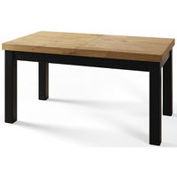 ESSZIMMERTISCH CLASSIC, ausziehbarer Tisch 170-250X90X78 cm, Farbe: LANCELOT, mit Holzbeinen in Farbe Schwarz - Beige/Schwarz, Holzwerkstoff (170/90/78cm) - Alpi-Möbel