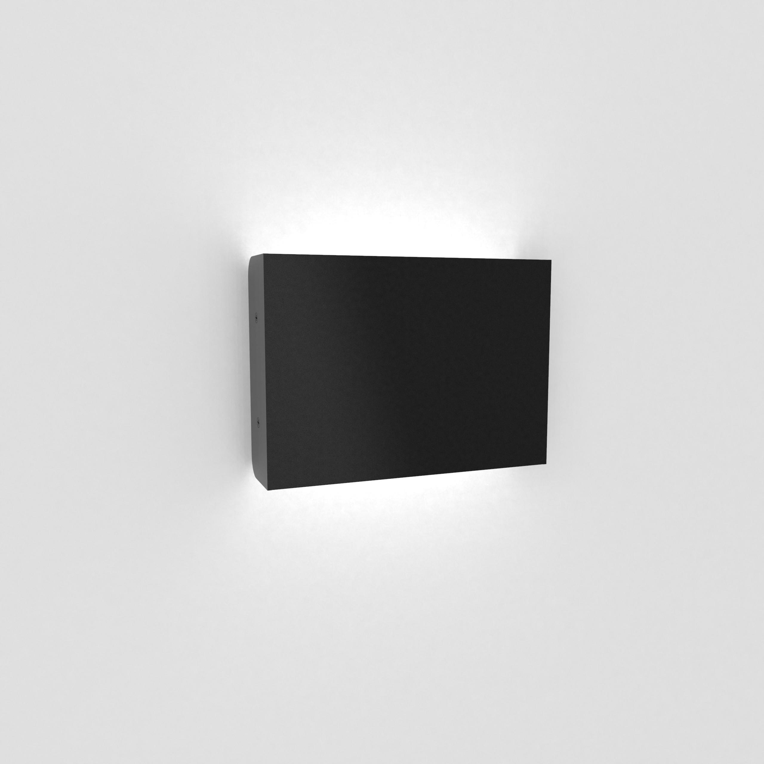 Lumicom Led-Wandleuchte Schwarz Hochglanz 15.4x11x3.6 cm