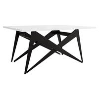 2-IN-1 COUCHTISCH UND ESSTISCH Xena - Schwarz/Weiß, Holzwerkstoff/Metall (70/90/45cm) - MIRJAN24