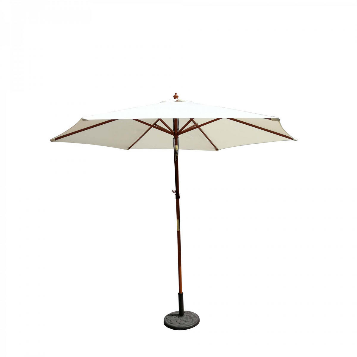 SONNENSCHIRM cancun ecru rund 3 x 3 cm - Beige, Metall (300/300cm) - Concept Usine